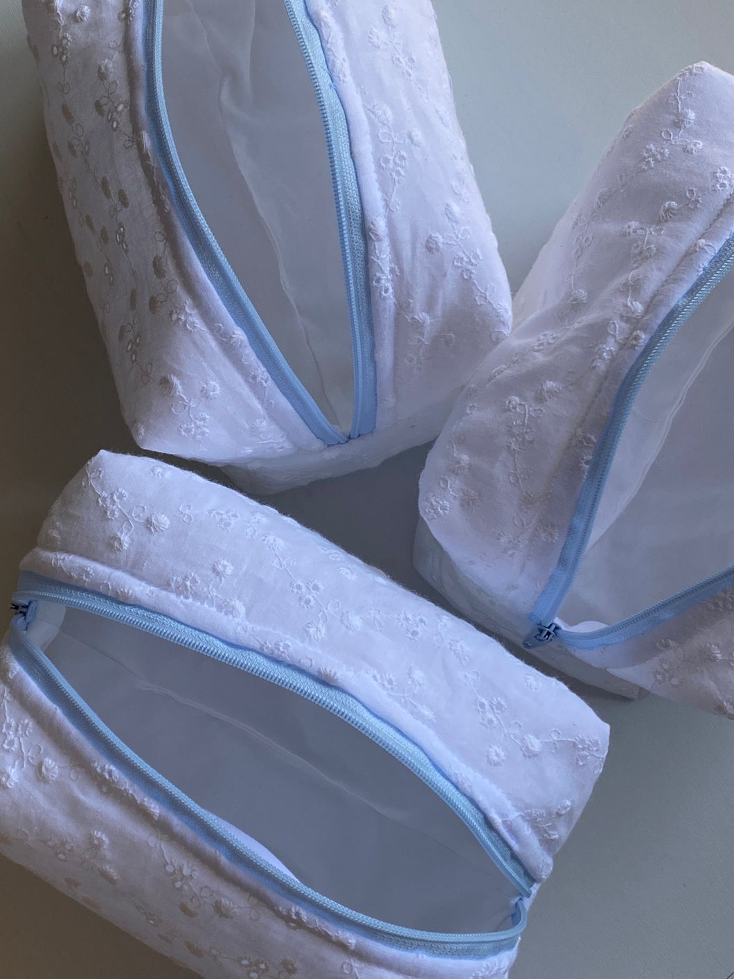 Kemila - Beauty Pizzo Sangallo Bianco/ Celeste