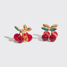 Carica l&#39;immagine nel visualizzatore di Gallery, Kitsch - Fermagli Ciliegie Strass
