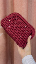 Carica l&#39;immagine nel visualizzatore di Gallery, Clutch  Burgundy Strass
