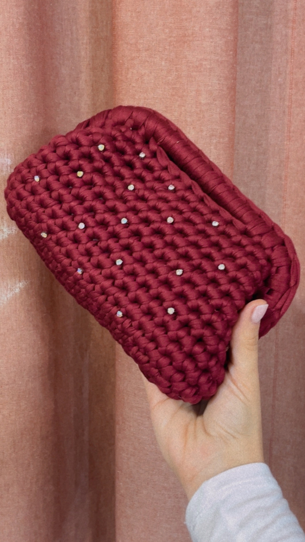 Clutch  Burgundy Strass